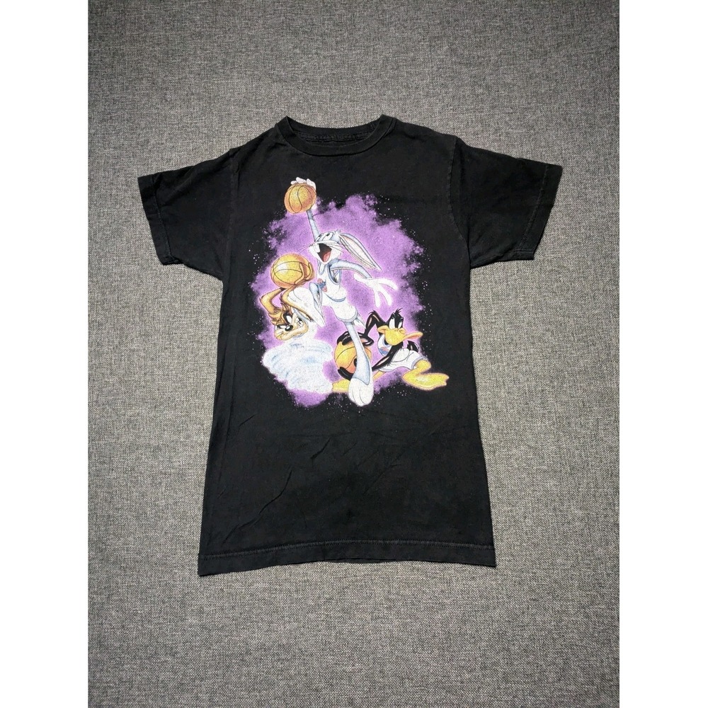 Space Jam Warner Bros‎ Graphic Print T Shirt Youth Size Small Tee Basketball
